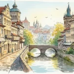 Eine malerische europäische Stadt als Inspiration für die beste Reiseziele Europa.