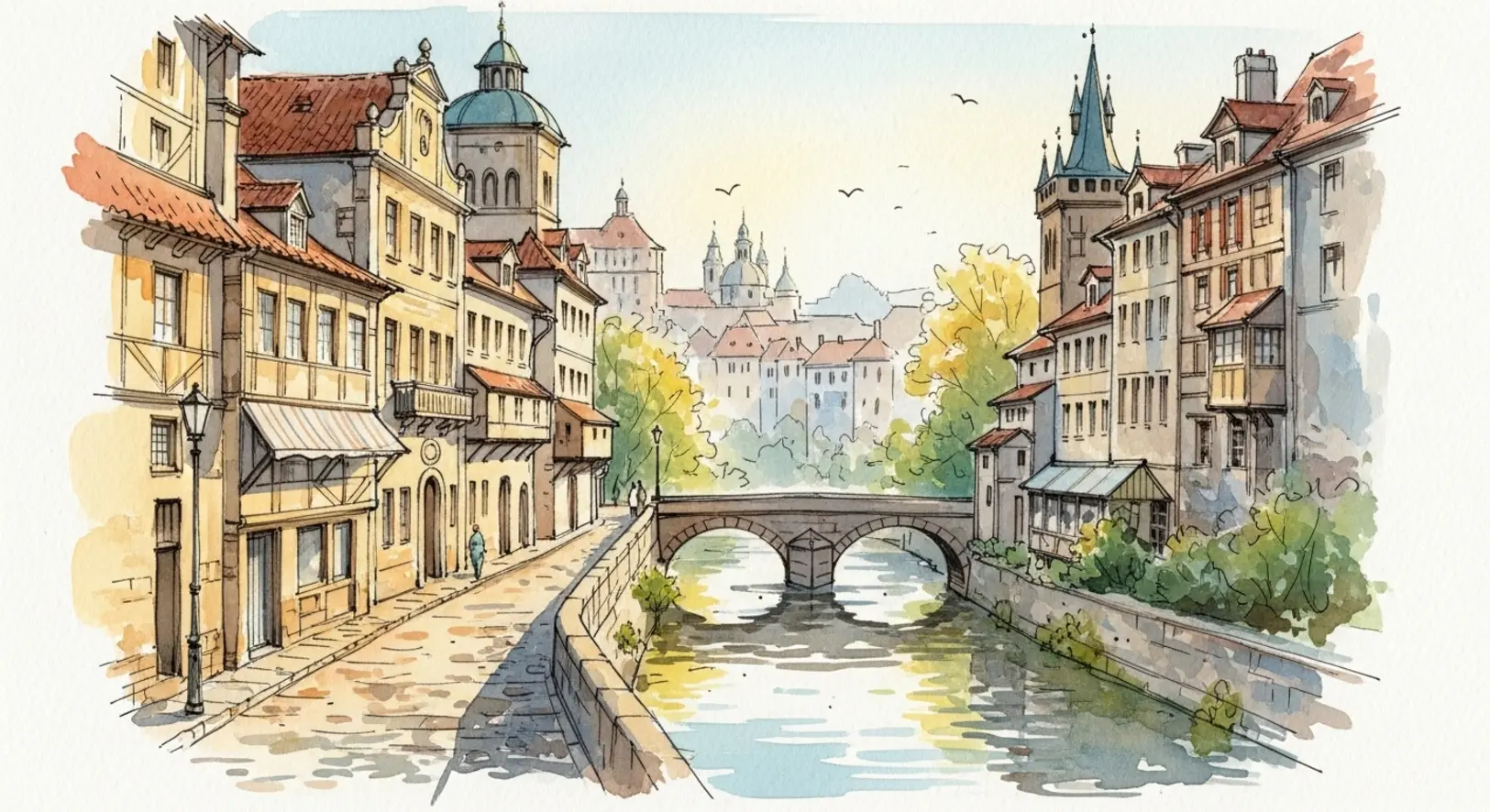 Eine malerische europäische Stadt als Inspiration für die beste Reiseziele Europa.