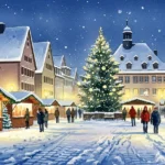 Parken Weihnachtsmarkt Freising: Dein stressfreier Guide Verschneite Gassen mit Lichtern passend zum Thema Parken Weihnachtsmarkt Freising